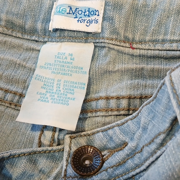 Big girls shorts light Blue wash mid-rise short girl size 14 regular outdoor - Picture 2 of 10